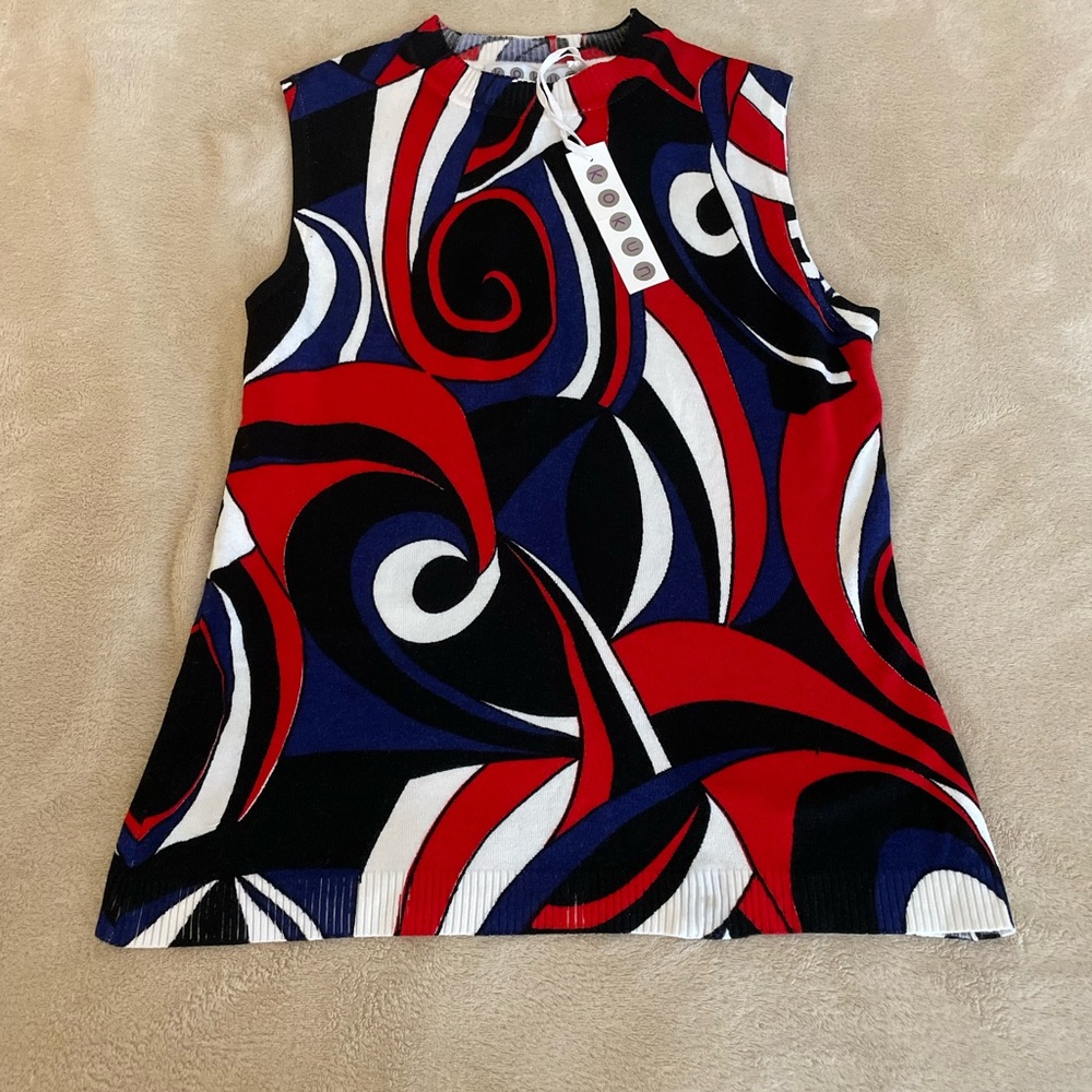 Kokun Multicolor Sleeveless Blouse - Size L - Picture 7 of 11